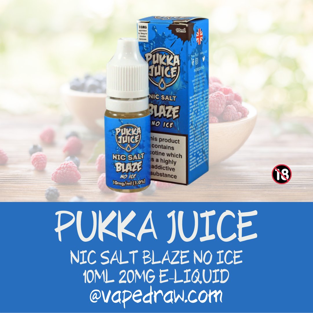 Pukka Juice - Nic Salt Blaze No Ice 10ml 20mg E-liquid

vapedraw.com/collections/pu…

Pukka Juice - Nic Salt Blaze No Ice E liquid is the definition of refreshing with raspberry and blueberry tones exploding into a sweet and sour array of flavours.

#vaping #vapeuk #pukkajuice