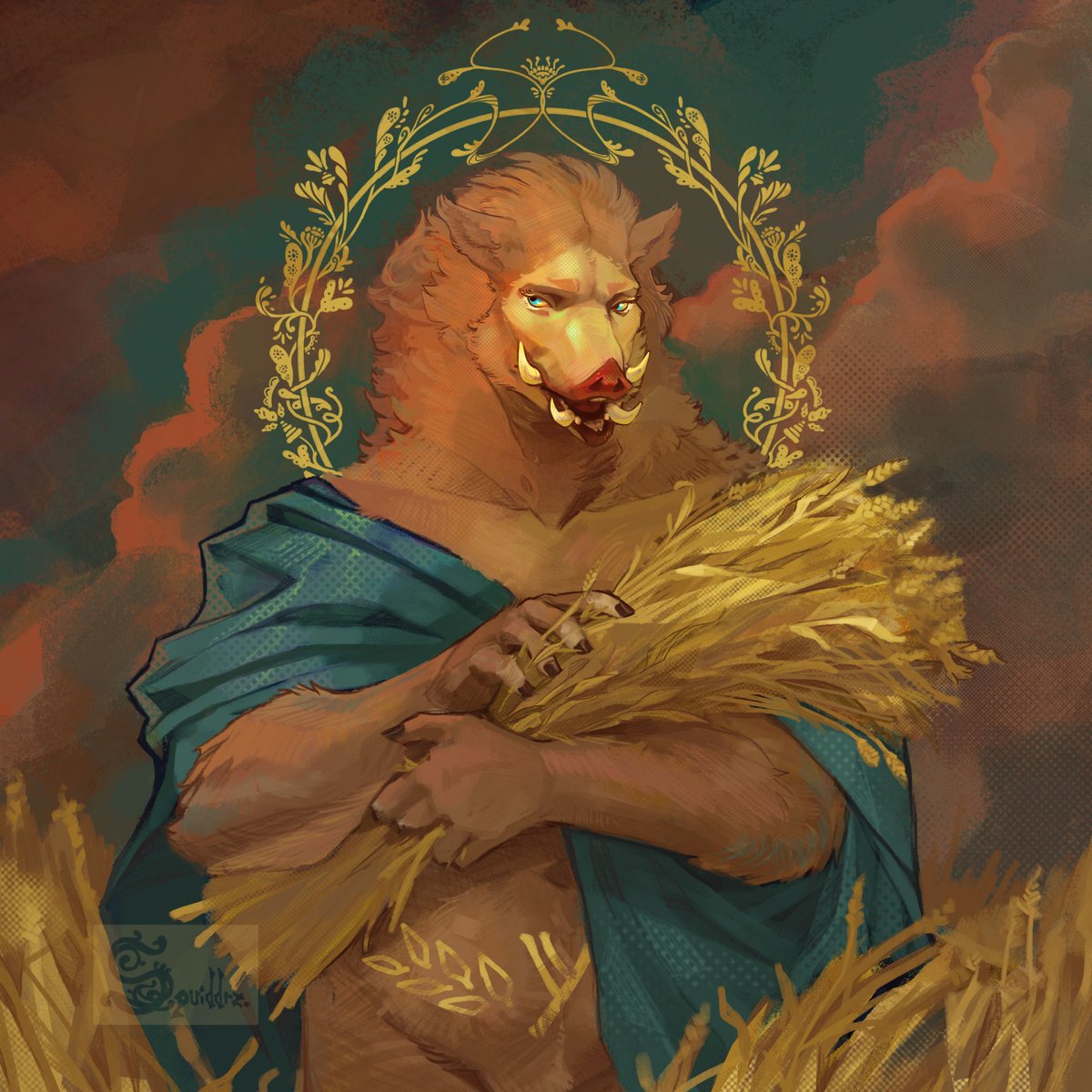 SquiddrzA's tweet image. Hiya #PortfolioDay 
I&apos;m Squid, a British painter interested in fantasy, furries and historical art!