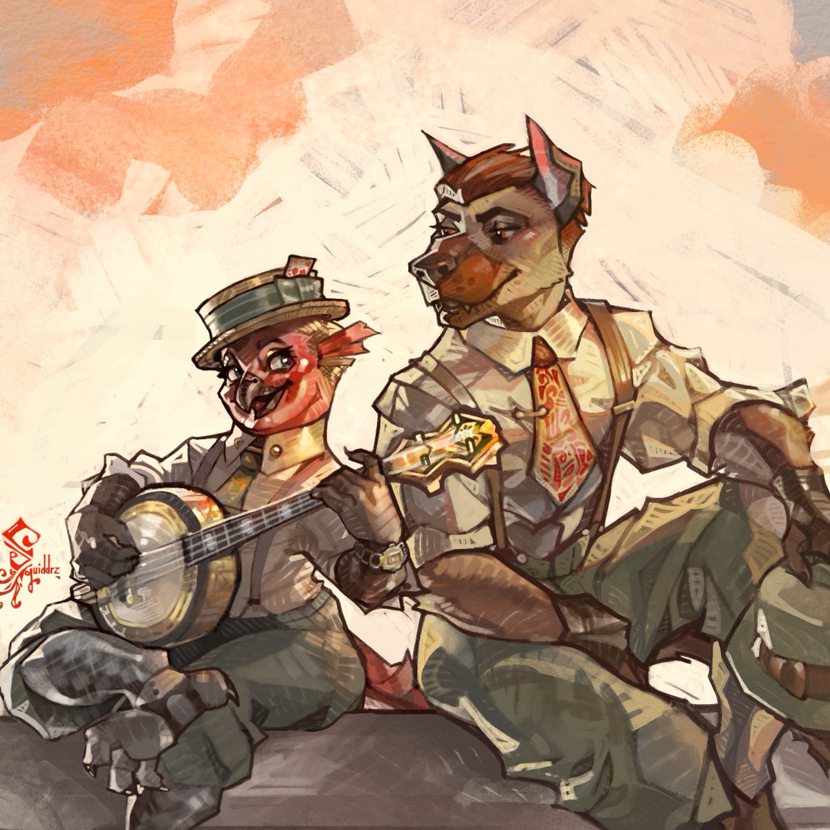 SquiddrzA's tweet image. Hiya #PortfolioDay 
I&apos;m Squid, a British painter interested in fantasy, furries and historical art!