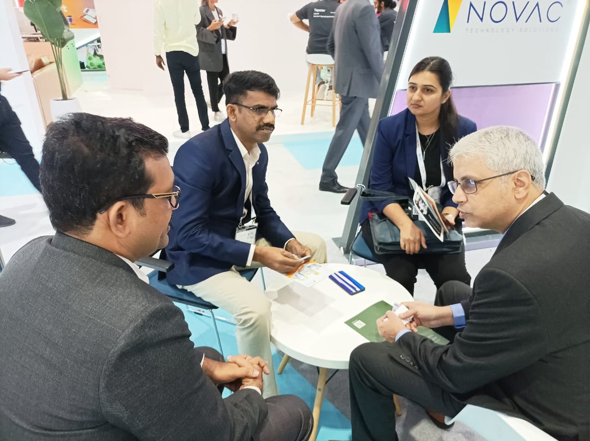 NovacTechnology's tweet photo. We are only halfway through Day 2, yet we had a massive club of visitors to our stall. Have a sneak peek of Novac rocking the show GITEX GLOBAL
#gitex2022 #gitexglobal #gitexglobal2022 #digital #fintechsurge #dubai #dubaitechnology #dubaievents https://t.co/j1hJii44WF