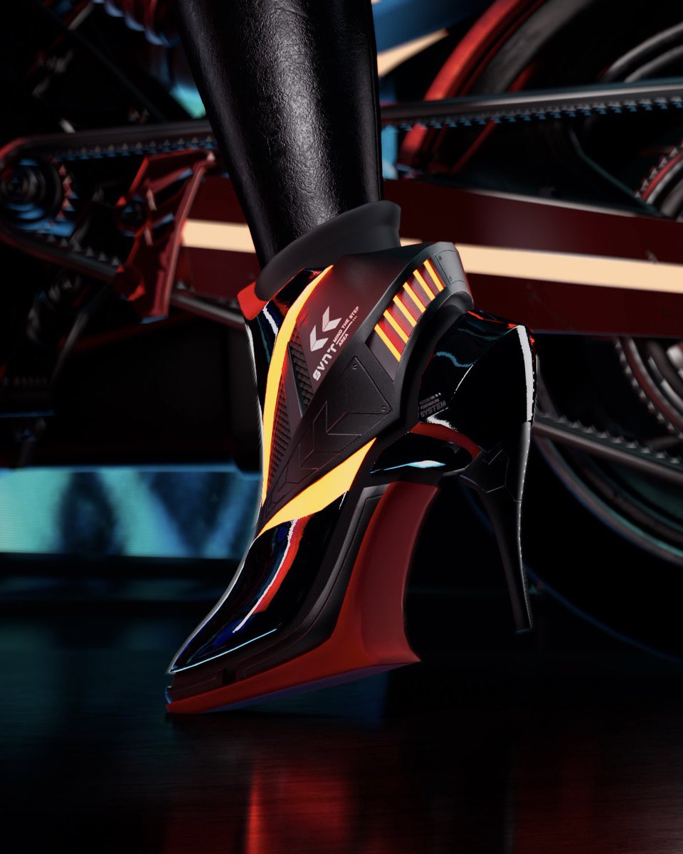 SVNT_MIN's tweet photo. Yep, I design high heels too. 
Which Clone would rock this 👠 on 🏍?
Drop your @RTFKT Clones!👇 https://t.co/3SOsnOsdGv