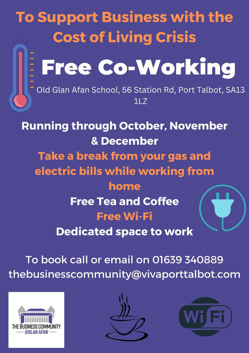 BusCommGlanAfan's tweet photo. Upcoming Events and Initiatives with The Business Community @ Glan Afan in Oct, Nov & Dec. #Freecoworking #CommunityBusinessNetwork #TradingStandardsApproved #postivehabitsetting https://t.co/IB1497KvSg
