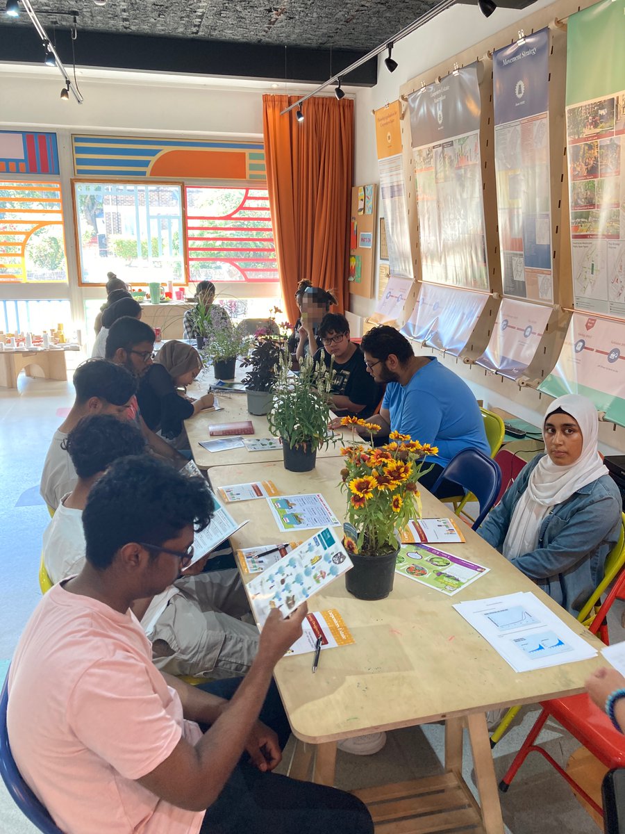 1/2 - In Aug we held 4 workshops with young people age 15-19 in Stratford + surrounding area, with the aim of collaborating + learning how different aspects of design could be used to improve their area. Our 2nd workshop was with Rebecca Cattell of <a href="/XCO2e/">XCO2</a> exploring biodiversity.