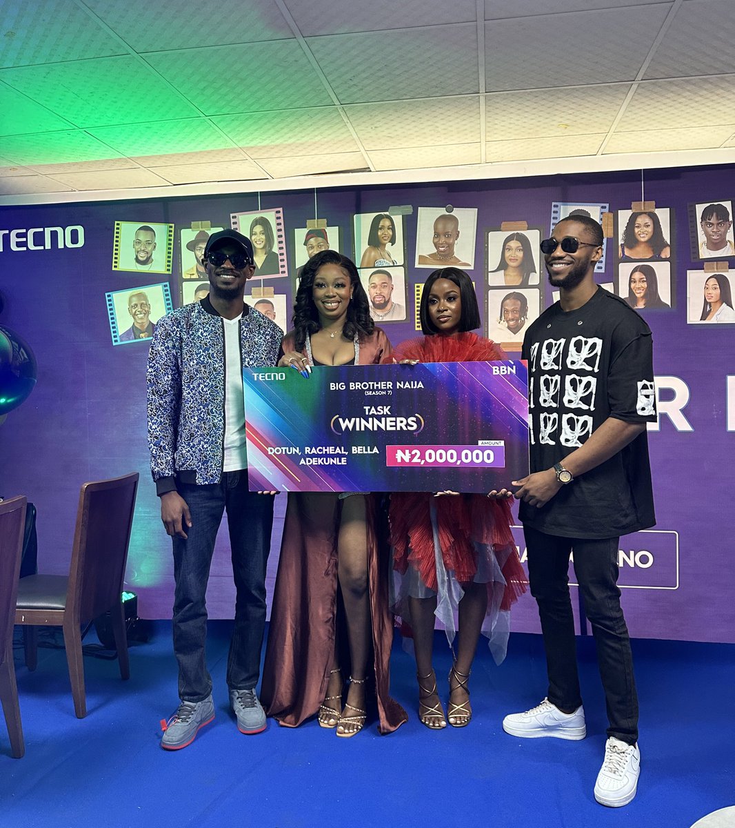A good way to start the day. 
Task winner prize presentation <a href="/TECNOMobileNG/">TECNO Mobile Nigeria</a> 

#bbnaijaxtecno 
#AdekunleOlopade 
#AdekunleTheBrand
