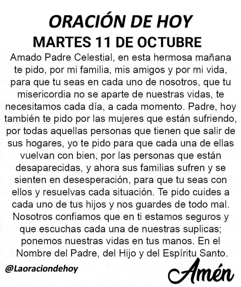 laoraciondehoy's tweet photo. Oración diaria para hoy martes 11  de octubre. https://t.co/mGMSFOAZiC