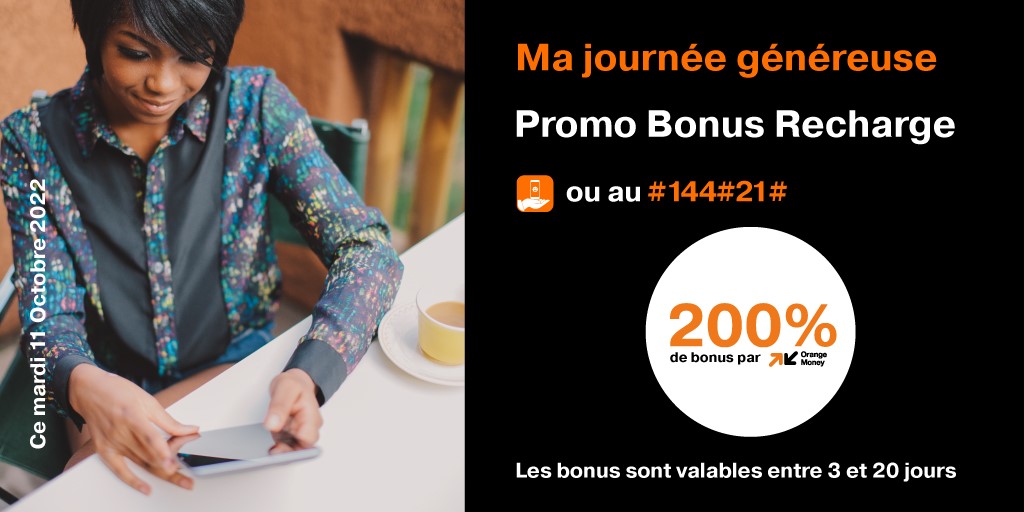 C’est la rentrée des classes ! Ce mardi 11/10/2022, profitez de 200% de bonus sur toutes vos recharges via Orange money valables vers tous les réseaux au Mali.