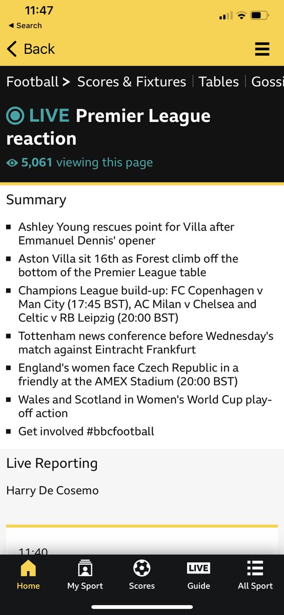 Gavuan's tweet photo. @FootballCliches Young scored in 22nd minute, is that too early to ‘rescue’ a point? https://t.co/YfYgbxMHSv
