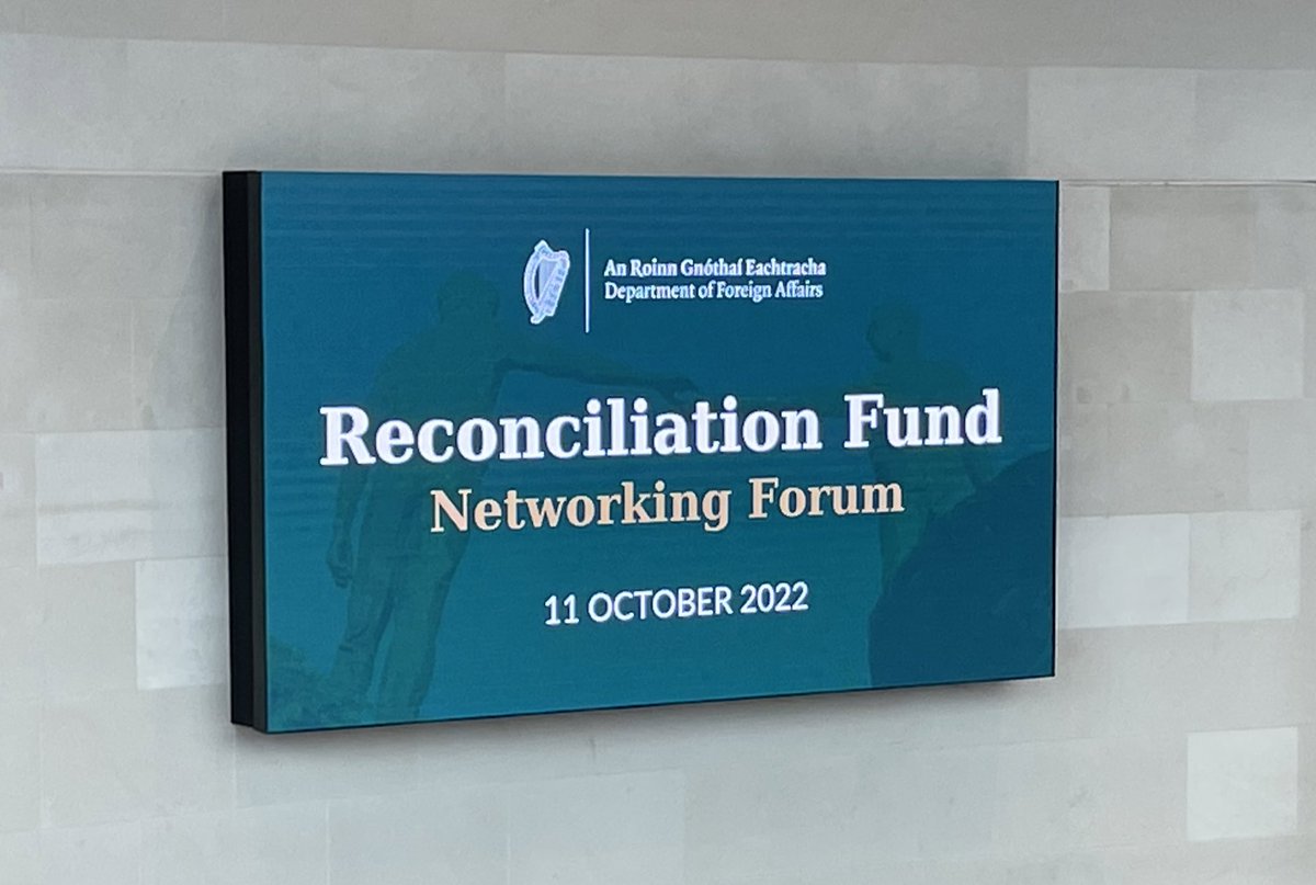 Delighted to be down in Dublin today for <a href="/dfatirl/">Irish Foreign Ministry</a>’s Reconciliation Fund Network Forum on behalf of <a href="/WIPLive/">Washington Ireland Program</a>! Always a pleasure to hear about the excellent work of others and share news our own work building a peaceful future for the island of Ireland!