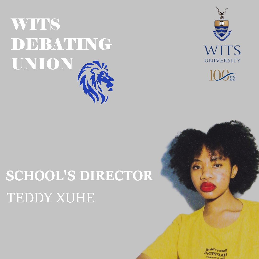 WitsDebating's tweet photo. School's Director 2022/2023: Teddy Xuhe https://t.co/CqWgajLYNC