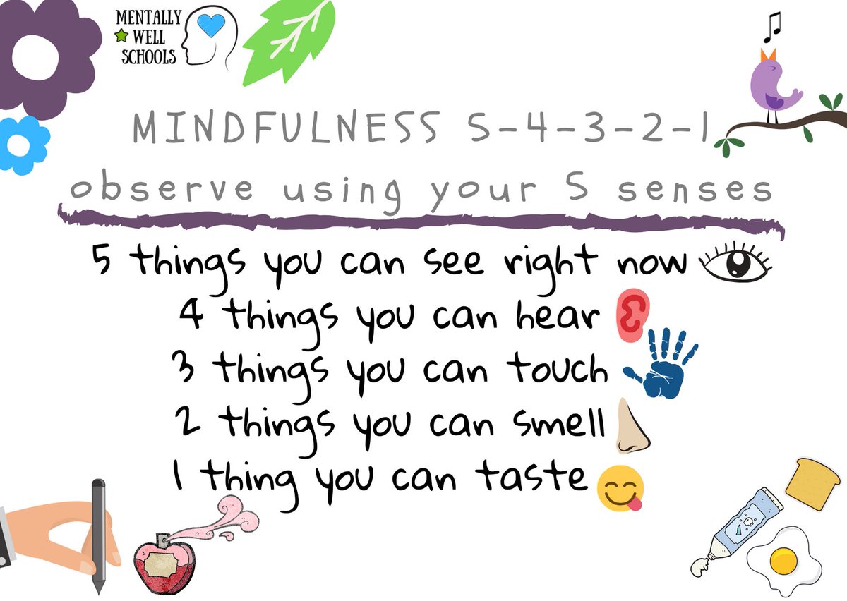 Our HWB Tip for this week... make use of your senses to assist with your mindfulness.