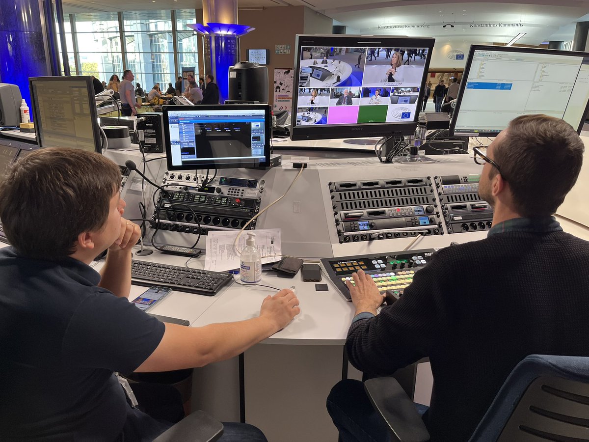 ana_cronista's tweet photo. Nice to be back at @Europarl_EN this morning. Organising a @CPMR_Europe livestream debate from the TV studios! ✨ #EUcomms https://t.co/H7C4iIaiuO