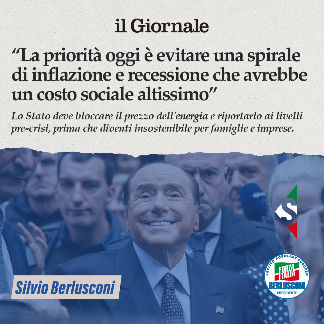 💸 Il punto sull'emergenza #prezzi del nostro Presidente, <a href="/berlusconi/">Silvio Berlusconi</a>. 

📌 Qui e su <a href="/ilgiornale/">ilGiornale</a> trovate l'intervista completa: bit.ly/3Ml2Hce