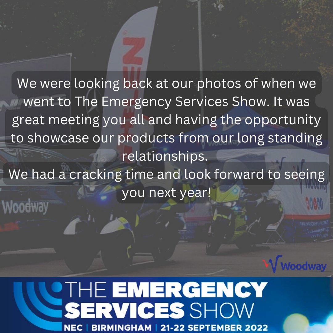 We looked back to when we had an amazing time at The Emergency Services Show! #EmergencyServicesShow #throwbacktuesday #tuesdayvibes #WoodwayEngineering