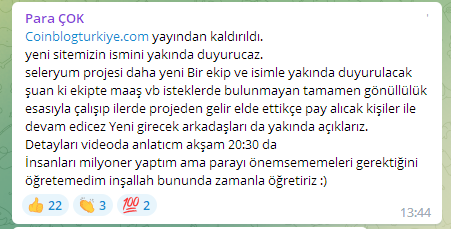 Bunu bilgilendirme amaçlı yazıyorum. Yeni katılan arkadaşlara sesleniyorum. Hiç bir zaman gelir elde edemiyeceksiniz. Ortada hak, hukuk, doğru bir konu konuşulduğunda yeni arkadaşlar hep olacak bu dediğimi unutmayın!. Gönüllülük diye bişey yoktur emek alın teri vardır.!