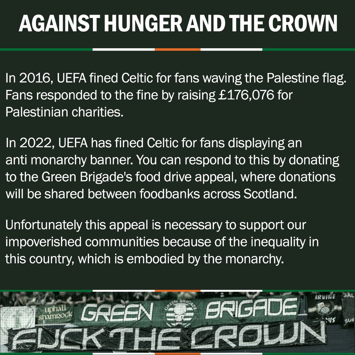 Green Brigade food drive appeal:
gofund.me/fada0eeb