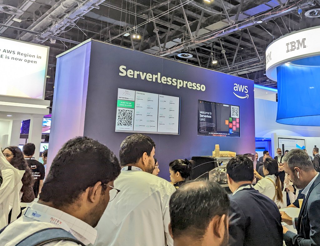 This one's for you @edjgeek @talia_nassi @ziniman - @AWS #serverlesspresso represents in Dubai too 🤩💪 I'm guessing more coffees were ordered at this event 😅