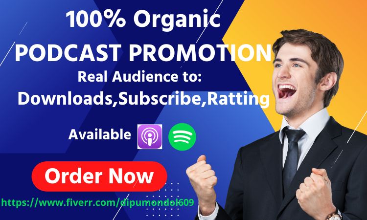 I will do promote your podcast to help increase downloads subscribe 
fiverr.com/share/1NAYok