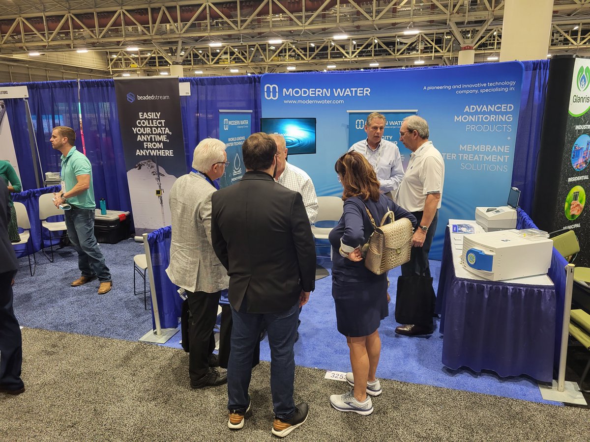 Paul Ryan and Cary Morris looking forward to day 2 of WEFTEC. The Modern Water team is excited to meet more delegates today at booth 3252 in the Innovation Pavilion, where we are discussing our water monitoring products and solutions. #weftec2022 #DVRG