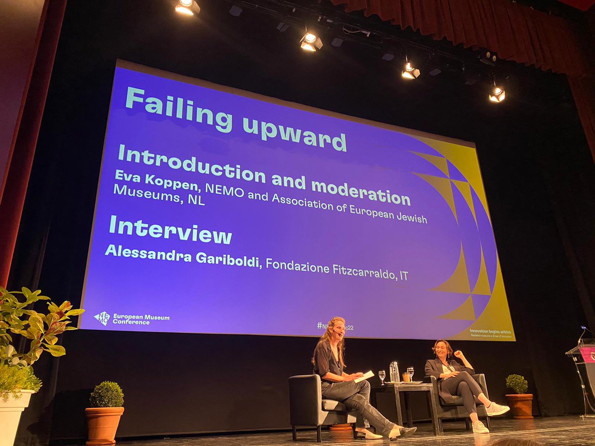We want to normalise failures as a learnings process and source for innovation. Therefor we’re thrilled that Alessandra Gariboldi, Fondazione Fitzcarraldo, is sharing her experiences with us at #NEMOemc22