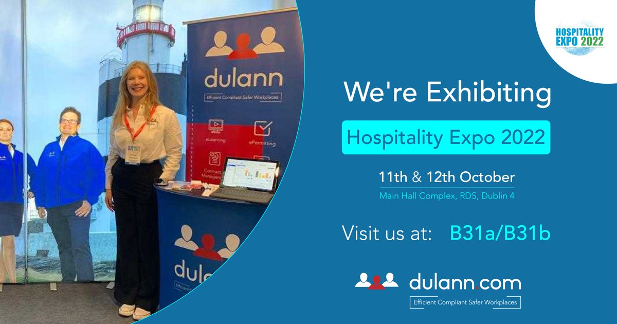 We are excited to be exhibiting at the @HospitalityExpo2022 today and tomorrow at the <a href="/RDS/">per se</a> in Dublin. If you are attending we would love for you to stop by. Our stand number is B31a/B31b. We hope to see you there! #teamdulann #HospitalityExpo22