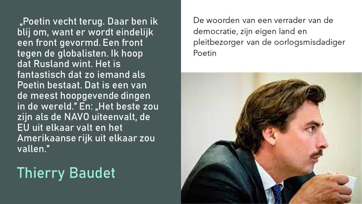 drjhamsterdam's tweet photo. De woorden van een verrader van de democratie, zijn eigen land en pleitbezorger van de oorlogsmisdadiger Poetin
𝗧𝗵𝗶𝗲𝗿𝗿𝘆 𝗕𝗮𝘂𝗱𝗲𝘁 https://t.co/V6B9PsYcvg