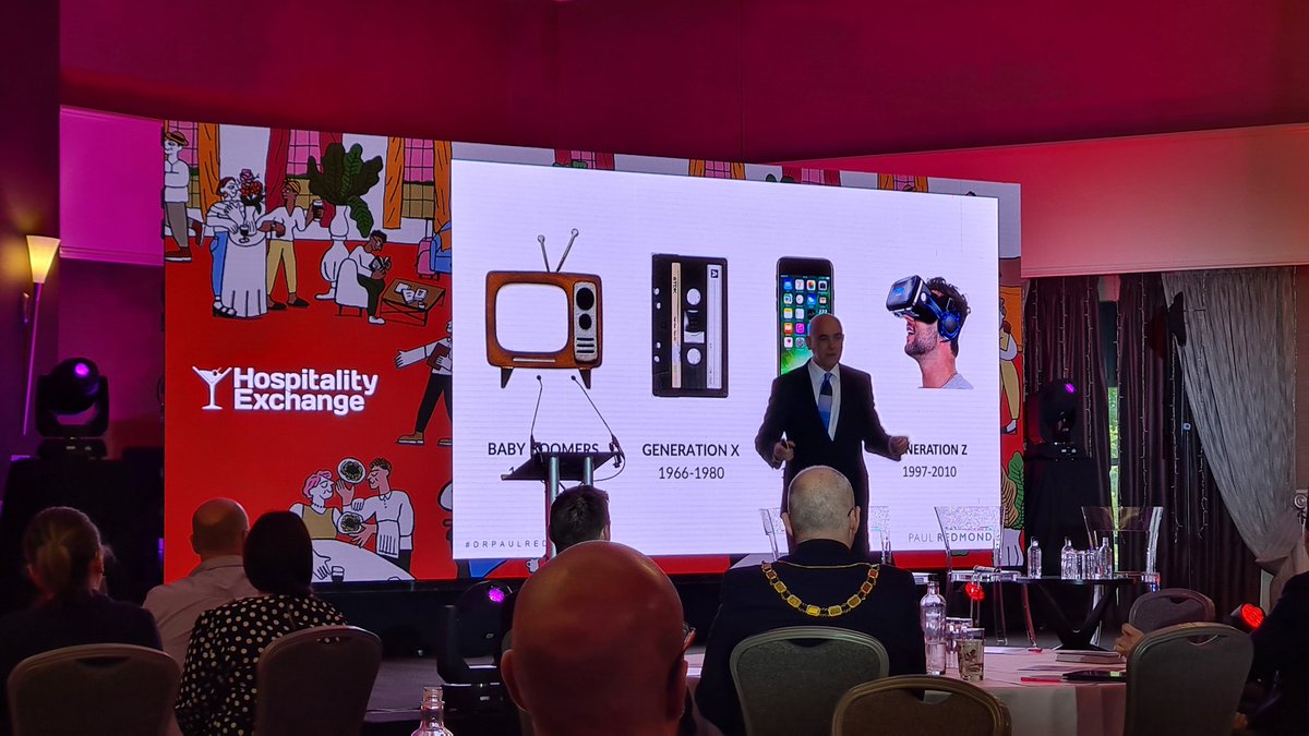 Dr Paul Redmond making me aware that I am not the millennial that I thought I was! I am infact, a Gen X! 🤯🤣 <a href="/CrownePlazaBEL/">Crowne Plaza Belfast</a> <a href="/NIHF/">NIHF</a> #HX22 #TourismNI