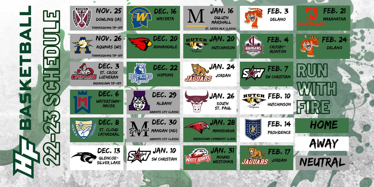HolyFamilyGBB's tweet photo. 🔥🔥 22-23 Schedule 🔥🔥
Season tips off in just under a month! Can’t wait to get going! #RunWithFire https://t.co/PbihLeHqkN