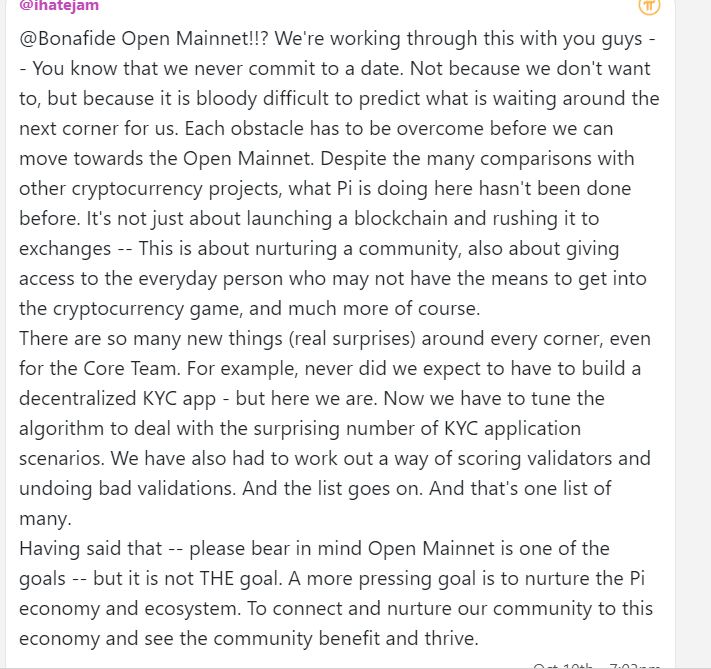 ndike_o's tweet photo. @Bronafide You either misconstrued or didn't understand him/her. The Goal of every conversational crypto is MaiNet; But PCT is Revolutionizing it. MaiNet is just one of the goal, not the Principal Goal. Well explained. This' really Reassuring #PiNetworkDove #PiPayment https://t.co/32HJPiqdDt
