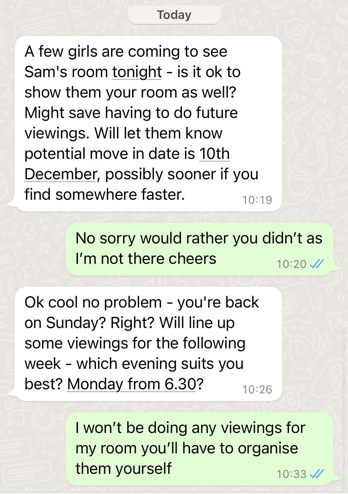 Bláthnaid Corless on Twitter "My landlord, who is renting out three rooms in a twobed flat