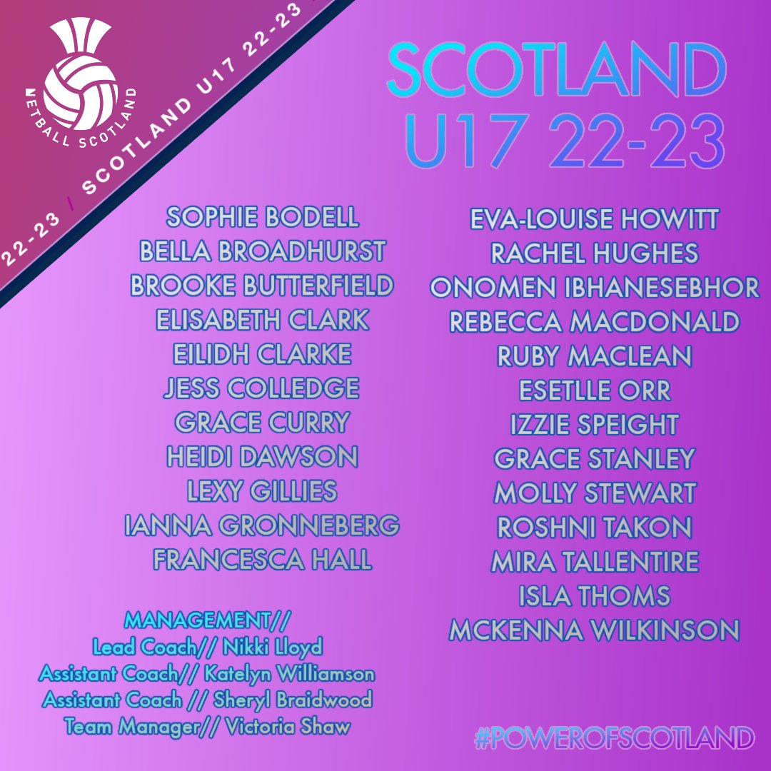 NetballScotland's tweet image. National Squads complete with management teams😇

Congratulations to all the coaches, assistant coaches and managers! We could not do it without you, you are the FUTURE of netball! 

#nationalsquads #managementteams