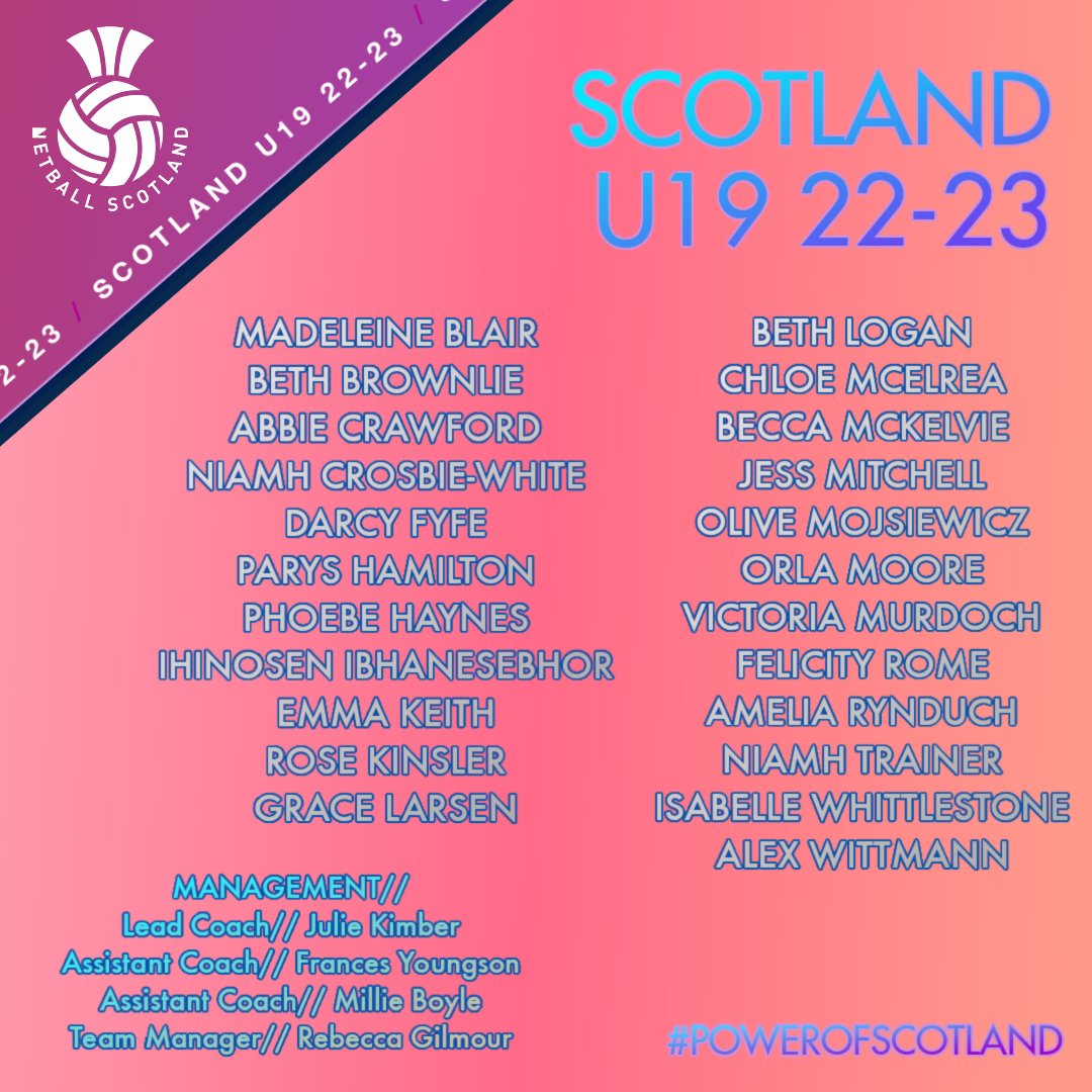 NetballScotland's tweet image. National Squads complete with management teams😇

Congratulations to all the coaches, assistant coaches and managers! We could not do it without you, you are the FUTURE of netball! 

#nationalsquads #managementteams