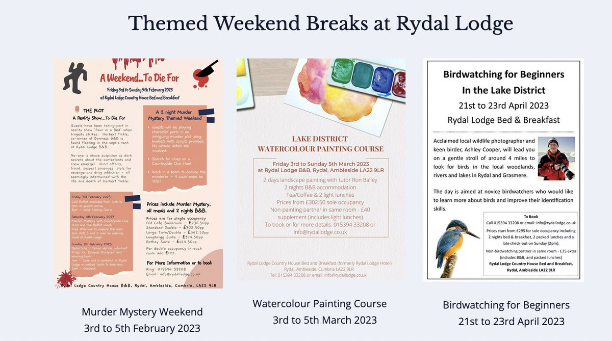 More themed weekends here in the #LAKEDISTRICT rydallodge.co.uk/themed-weekend…