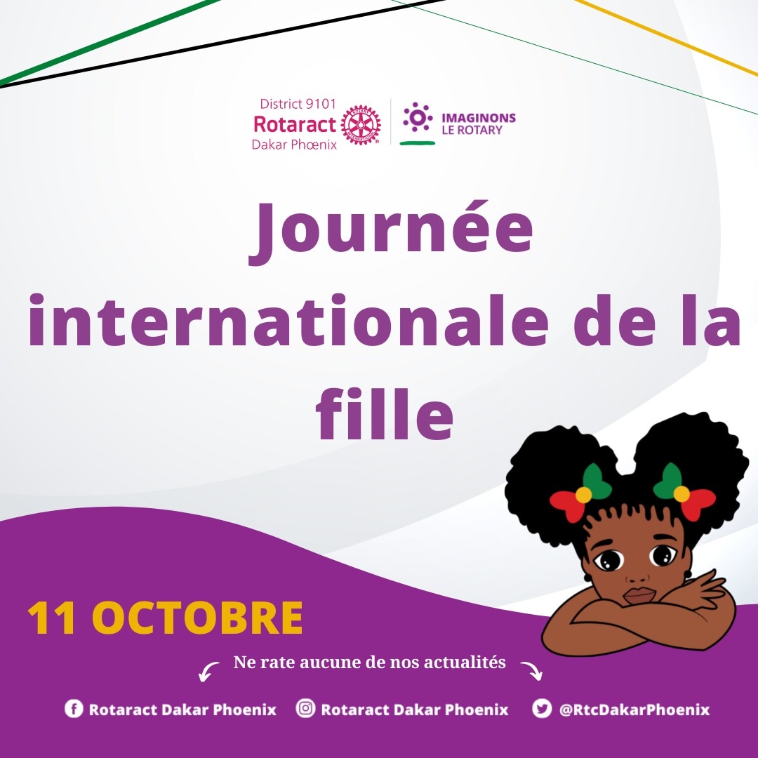 RtcDakarPhoenix's tweet photo. #11Octobre
 Journée Internationale des filles
Rappelons nous que les filles doivent encore se battre partout dans le monde pour faire valoir leurs droits,qu'elles font face à des défis  en ce qui concerne leur éducation, https://t.co/wiYcTp6d4E