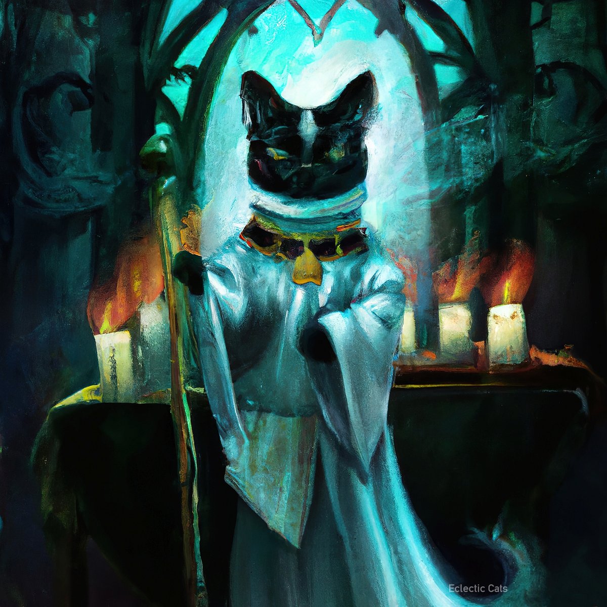Eclectic_Cats's tweet photo. The high priestess is about to perform a sacred ritual

Available as print:
https://t.co/rtYx8aDQ0B

#NFT: https://t.co/WuME1I9cZO #32 

#catart #catartist #newetsyshop #aigeneratedart #dalleart #dalle2 #nftart #polygonnft #fantasyartwork #fantasycat #catprint #catpriest https://t.co/ia7eYXSXct