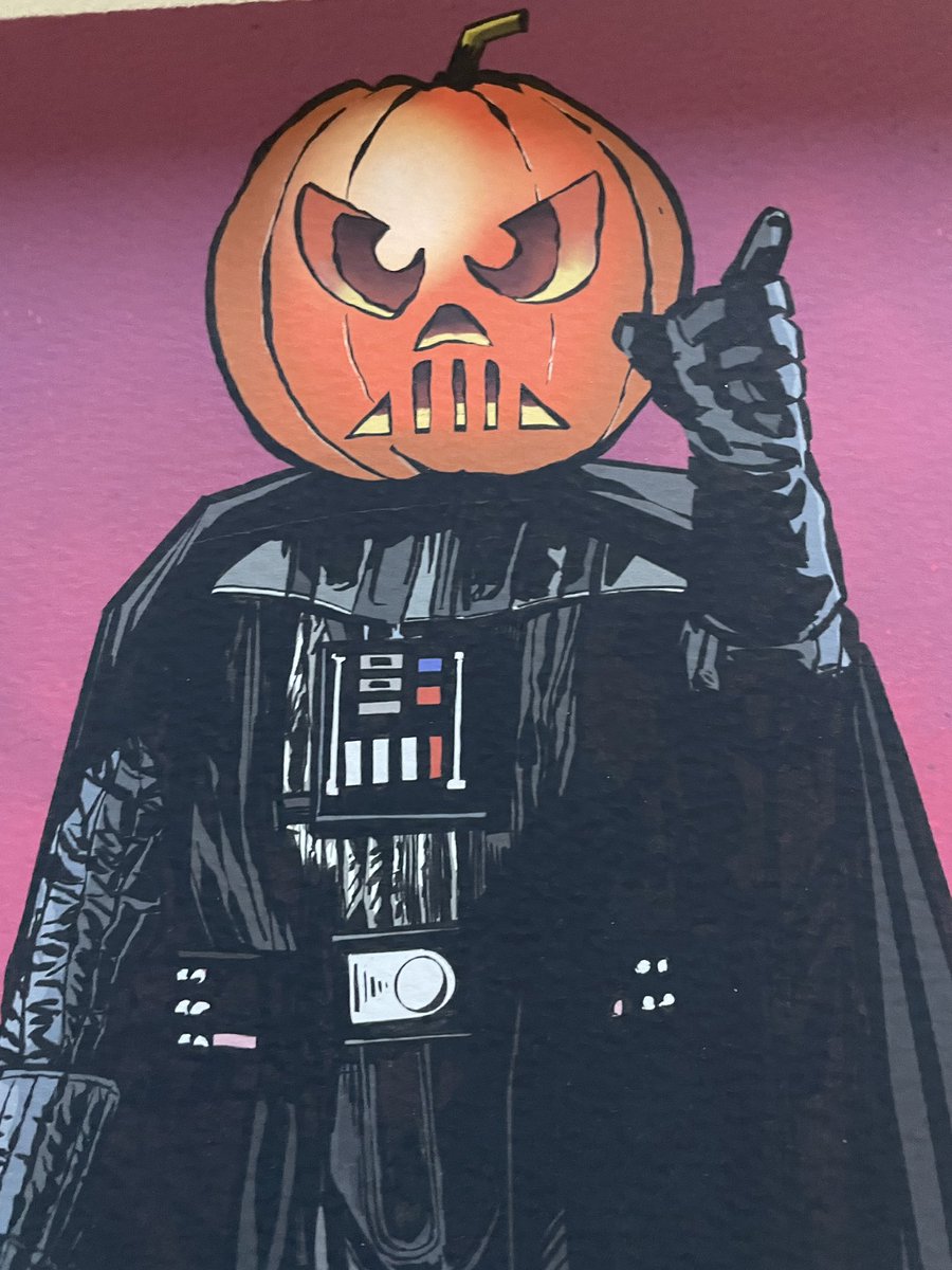 tokyosexwhale's tweet image. I did a test print on this A3 Pumpkin-head Vader and will now give it away in a compo. To win just RT and follow and I’ll pick a random winner Thursday 1pm. 
Please do visit my shop infinitebacon.com/shop