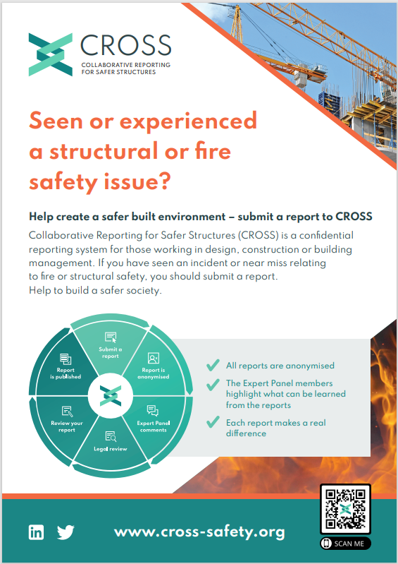 We need your help to raise awareness of CROSS. We have created 2 posters to print off and display in your office, onsite or where built environment professionals gather.

Find out how to get involved with CROSS -cross-safety.org/aus/about-cros…

#Engineering #fire