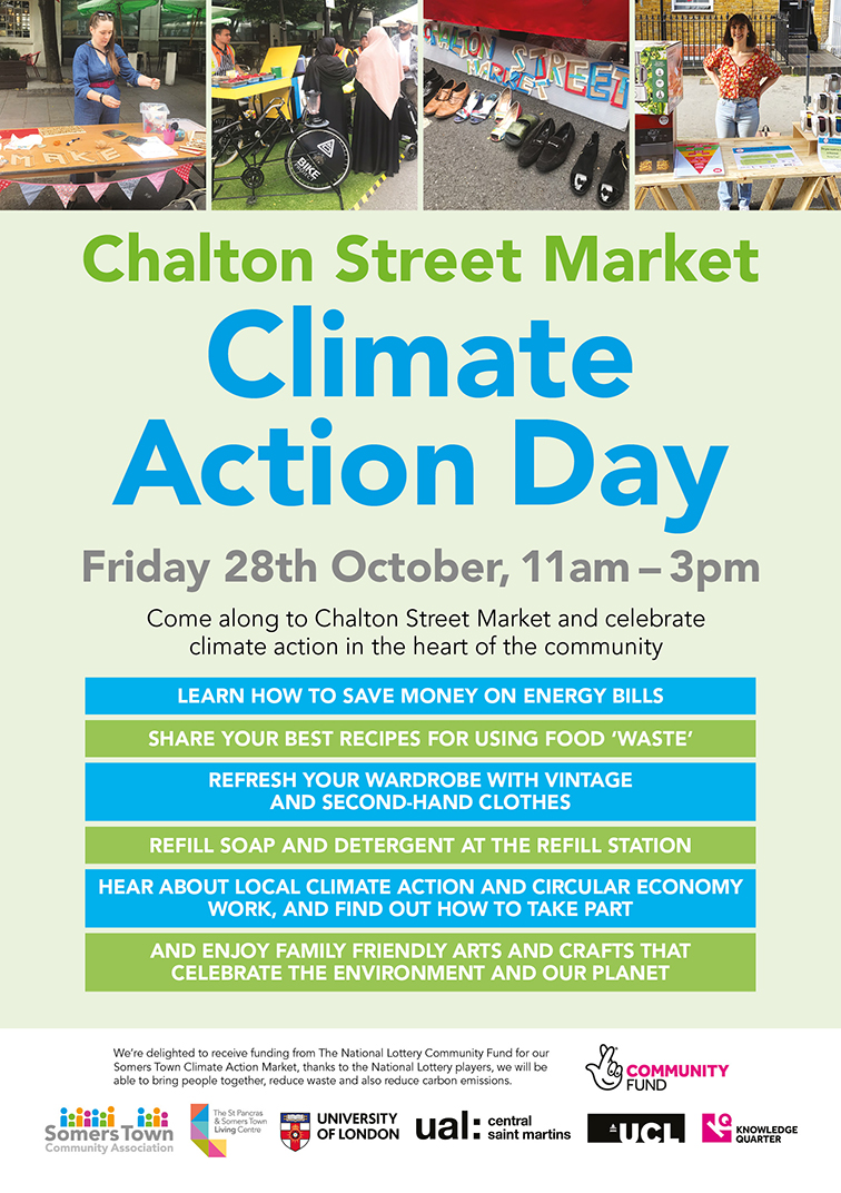 So exciting, please do share far & wide a collaboration between #SomersTownFN2030 & #ClimateActionfund @SomersTownCA @LivingCentreNW1 @UoLondon @KQ_London @MayorofLondon @TNLComFund @csm_news @ucl @CamdenMarkets @thebikeproject @Reduce_Juice @CamdenCouncil
