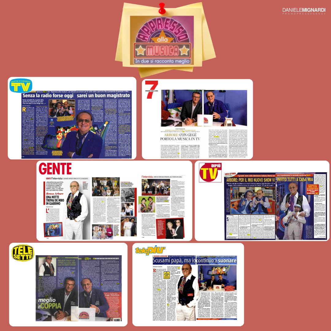 DanieleMignardi's tweet photo. @Renzo_Arbore vi aspetta dal lunedì al venerdì su @raicinque con “Appresso alla musica”, per ripercorrere la musica anni ’70 e ’80 insieme a @GeGTelesforo.
📰@tvsorrisi @7Corriere #gente #dipiutv @Telesette1, @telepiu
#renzoarbore #appressoallamusica #rai5 https://t.co/cbAWMw834d