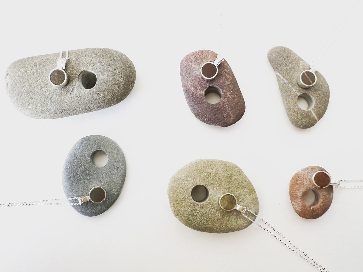 LKGallacher's tweet photo. These individually cut pendants from handpicked Dunnet Sands stones are now on sale at the @RockRoseGin visitor shop. https://t.co/1SbQCl3tZj