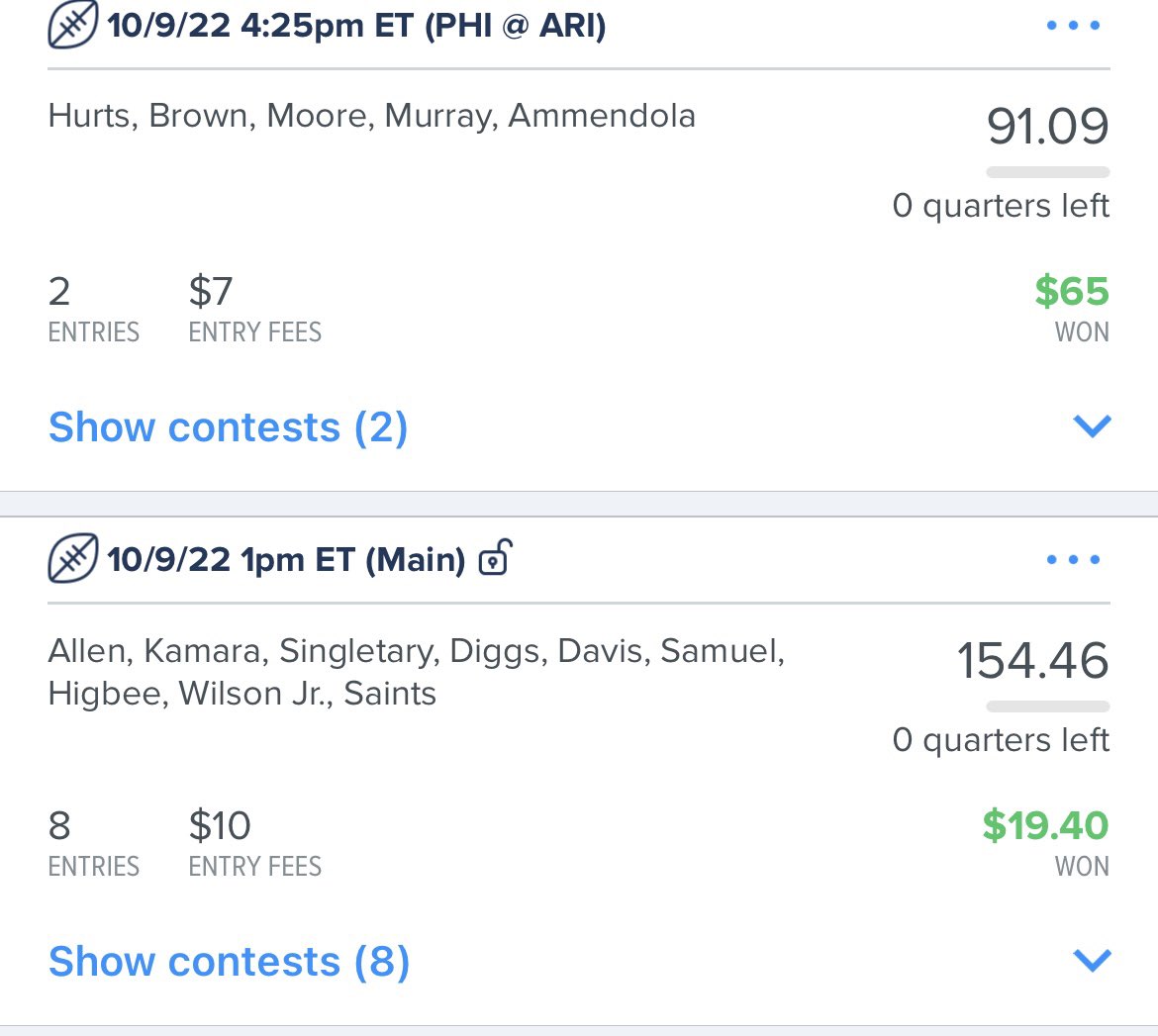 ccook85's tweet photo. A very solid weekend with @PointSourceDFS https://t.co/sbTW4UB8b3