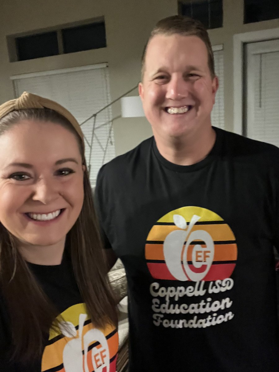 You know we both got to wear our <a href="/coppellisdef/">Coppell ISD Education Foundation</a> shirts on the first day! <a href="/MrsBarleyRJL/">Hannah Barley</a>