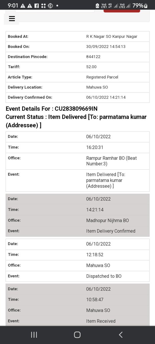 PrtgNetwork's tweet photo. I haven't received my parcel yet tracking number=CU283809669IN ALSO Complaints have been filed regarding this complain number-2002165536 But till now no solution has come out..very bad service @IndiaPostOffice https://t.co/FfSK0cuzQj