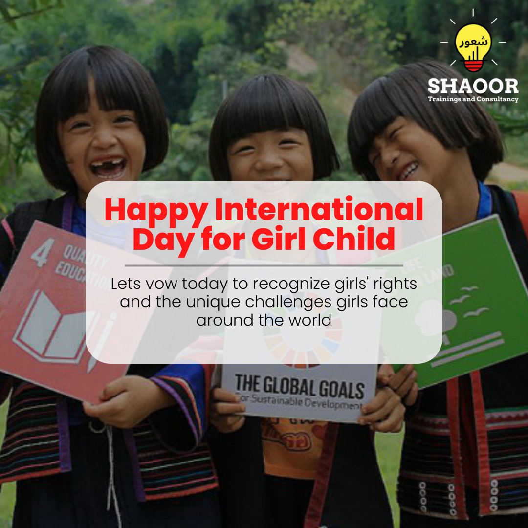 A very Happy International Girl Child Day from all of us at SHAOOR

Let's take a step forward for making this world a better place for our girl champs!