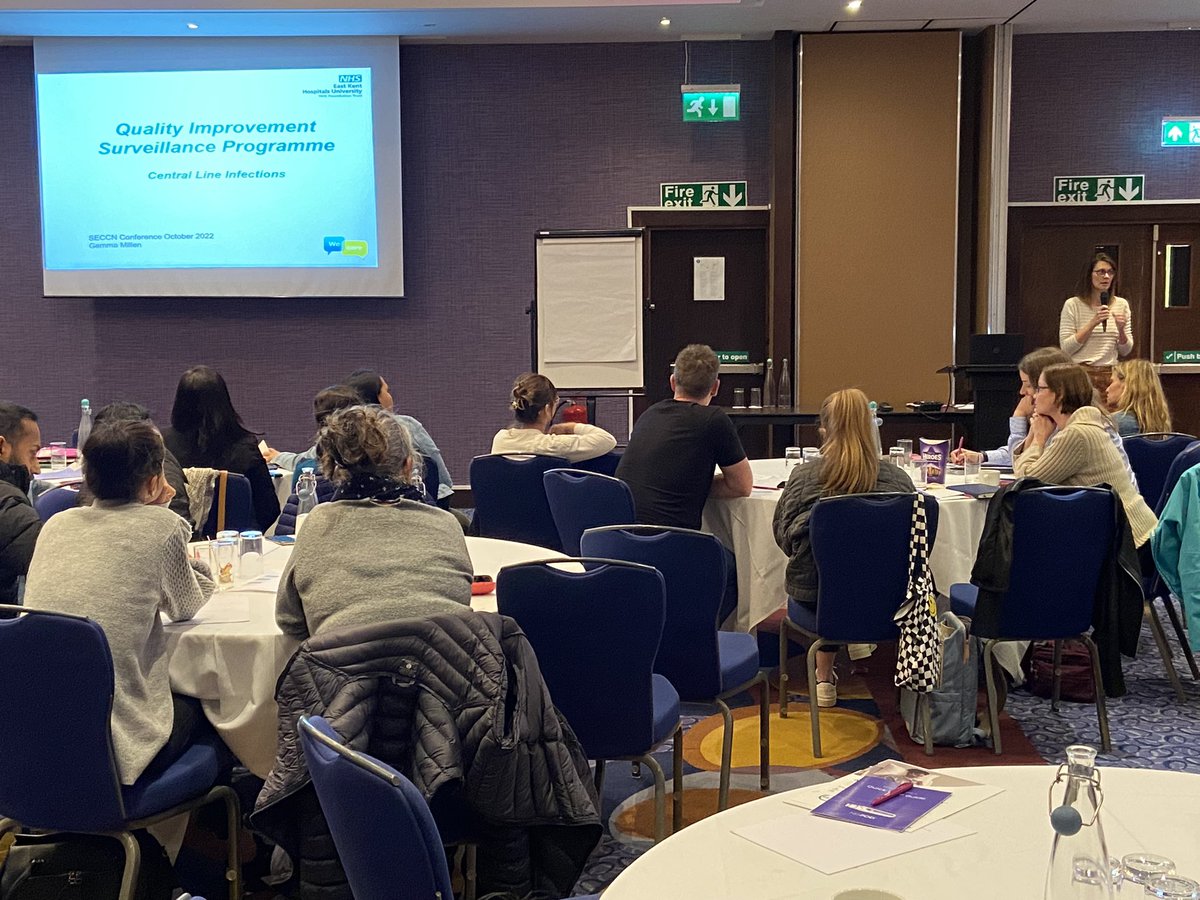 Lovely to have Gemma Millen here as she talks through a QI Surveillance programme to reduce line infections.