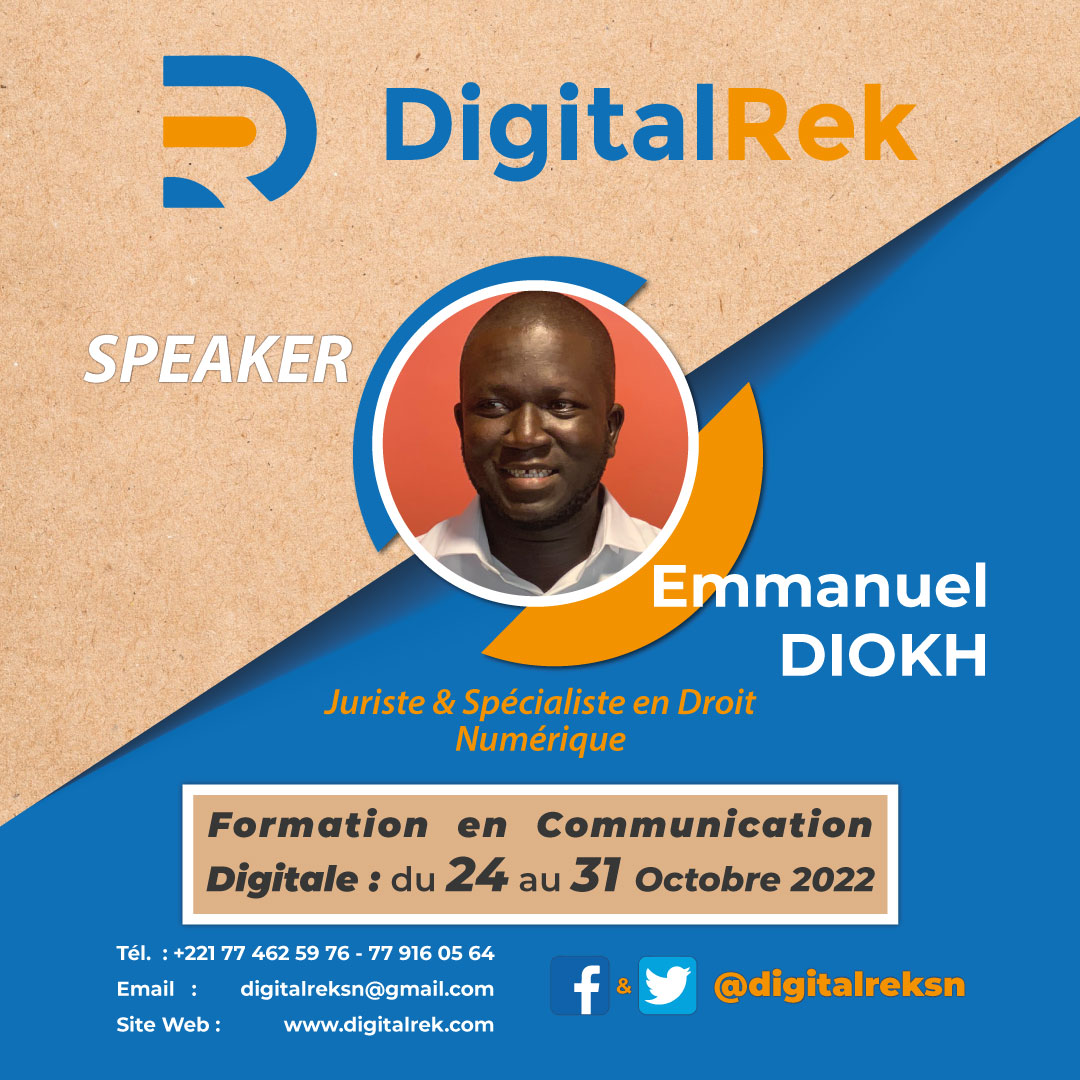 digitalreksn's tweet photo. #DigitalRek
M. Emmanuel DIOKH juriste et spécialiste en droit numérique sera de la partie en tant qu'intervenant. Il axera son intervention autour du "Marketing Digital et conformité"
Inscrivez-vous 👉🏼 https://t.co/nYdKEpyz2I
@EmmanuelDiokh - #Kebetu #Digital #Juristicom https://t.co/paGXZHfOPT