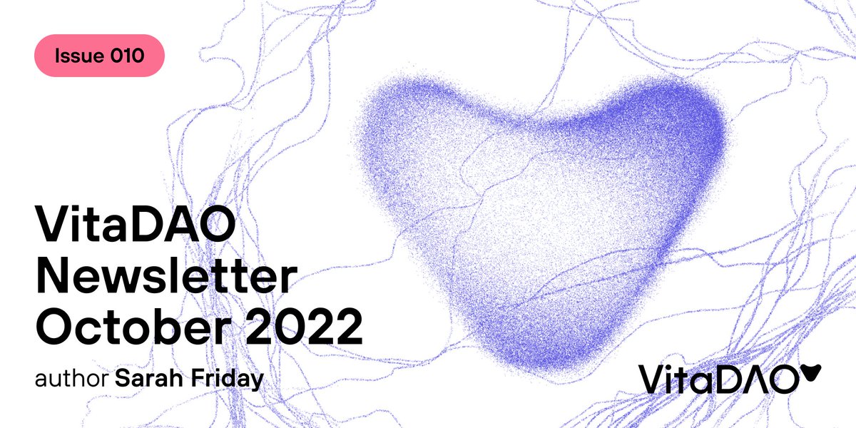 vitadao's tweet photo. 📣 VitaDAO Letter: Funding A Fifth Research Project via an IP-NFT! 

Inside this month’s newsletter:
• VitaDAO’s 5th IP-NFT Funding Ceremony 
• A New Publication on Decentralized Technology Transfer
• Meet DAO Member: @FanONegative 
and more 👇

https://t.co/P54RHQ5QFE https://t.co/16vMcavPBJ