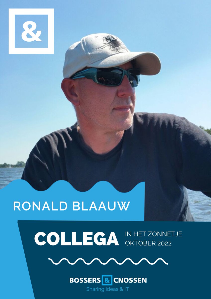 We zijn weer een maand verder, dus dat betekent een nieuwe collega in het zonnetje! Deze keer, Ronald Blaauw. Benieuwd naar Ronald? Het artikel check je hier: bnc.nl/ronald-blaauw/  #werkenbijbossers #werknemerinhetzonnetje #sharingideas #IT