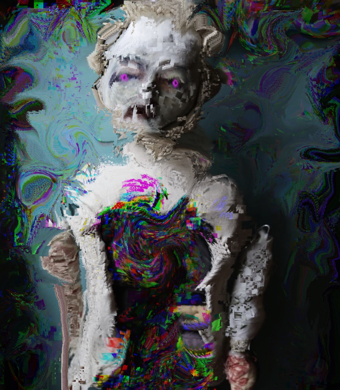 "Sandwoman" by <a href="/quantum_folks/">Quantum Folk</a>

teia.art/objkt/546403

Creature of the Glitch revealed by <a href="/quantum_folks/">Quantum Folk</a> through machine learning and creature caring.

curated by <a href="/AmelieHua/">Hua</a>
I made a gallery for these artworks. You can visit the gallery here: anaver.se/?gallery=1&gal…