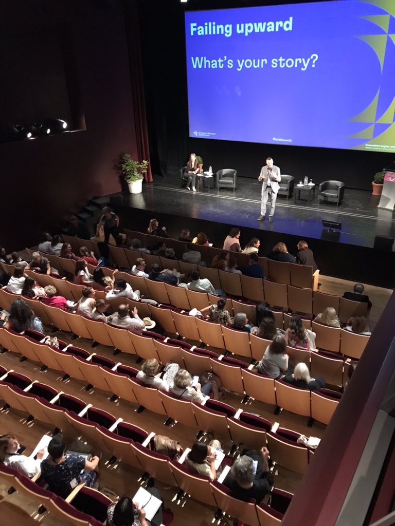 NEMO Chair <a href="/DavidVuillaume/">David Vuillaume</a> invites the #NEMOemc22 participants to turn to the person next to them to share their experiences of failure and their learnings. Sharing is healing!