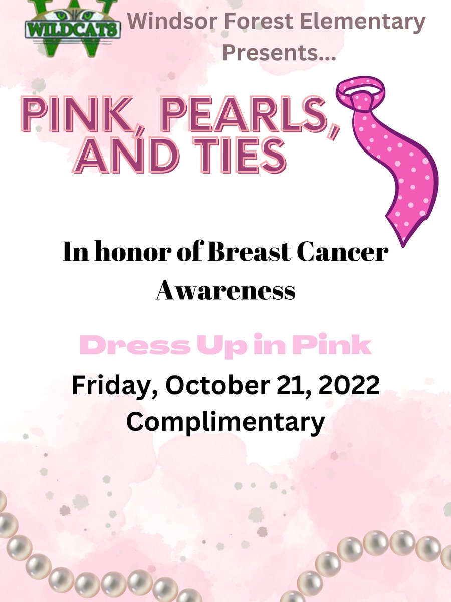 Windsor Forest Elementary School (@windsorforestes) on Twitter photo Let's Dress Up in Pink to bring awareness to breast cancer! <a href="/drgilcol09/">J'Nai GilbertCollins, Ed.D.</a> <a href="/simplyb731/">Bryce Bell</a> Let's Dress Up in Pink to bring awareness to breast cancer! <a href="/drgilcol09/">J'Nai GilbertCollins, Ed.D.</a> <a href="/simplyb731/">Bryce Bell</a>
